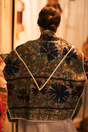 KANTHA JACKET MARINA - sustainably made MOMO NEW YORK sustainable clothing, Coat slow fashion