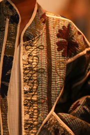KANTHA JACKET MARINA - sustainably made MOMO NEW YORK sustainable clothing, Coat slow fashion