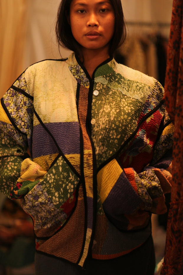 KANTHA JACKET NICHIEME - sustainably made MOMO NEW YORK sustainable clothing, coatandjacket slow fashion