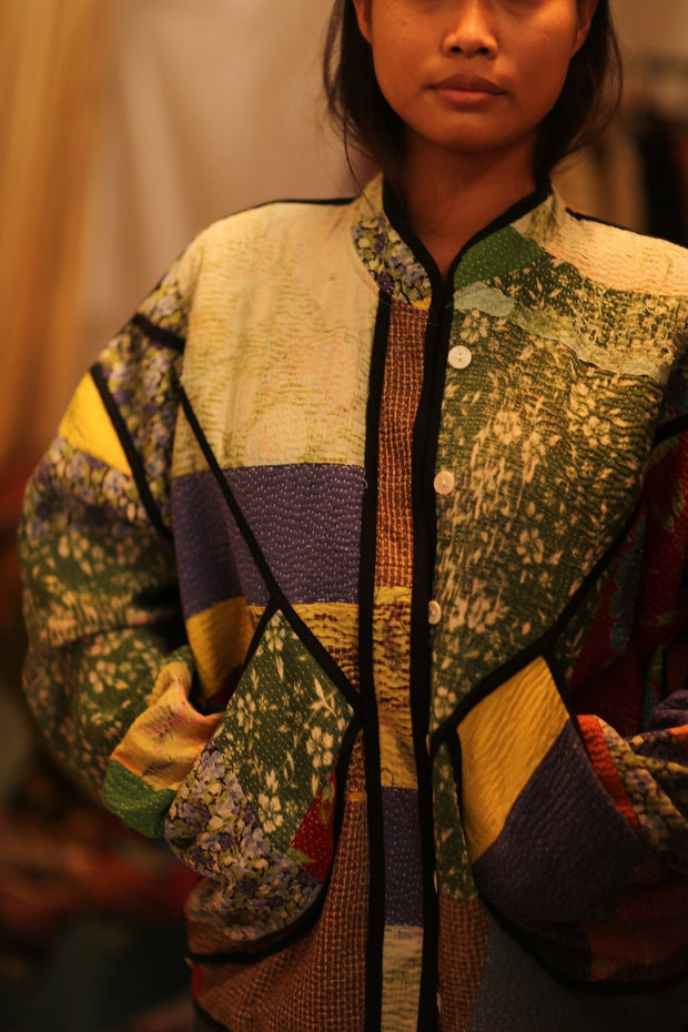 KANTHA JACKET NICHIEME - sustainably made MOMO NEW YORK sustainable clothing, coatandjacket slow fashion