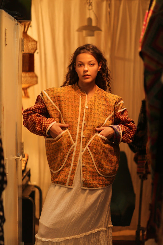 KANTHA JACKET OLIVER - sustainably made MOMO NEW YORK sustainable clothing, coatandjacket slow fashion