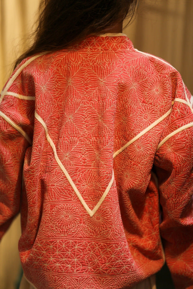 KANTHA JACKET PINK EDIT - sustainably made MOMO NEW YORK sustainable clothing, coatandjacket slow fashion