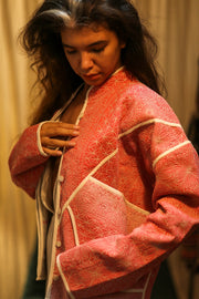 KANTHA JACKET PINK EDIT - sustainably made MOMO NEW YORK sustainable clothing, coatandjacket slow fashion