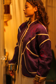 KANTHA JACKET PURPLE VENDOR - sustainably made MOMO NEW YORK sustainable clothing, coatandjacket slow fashion