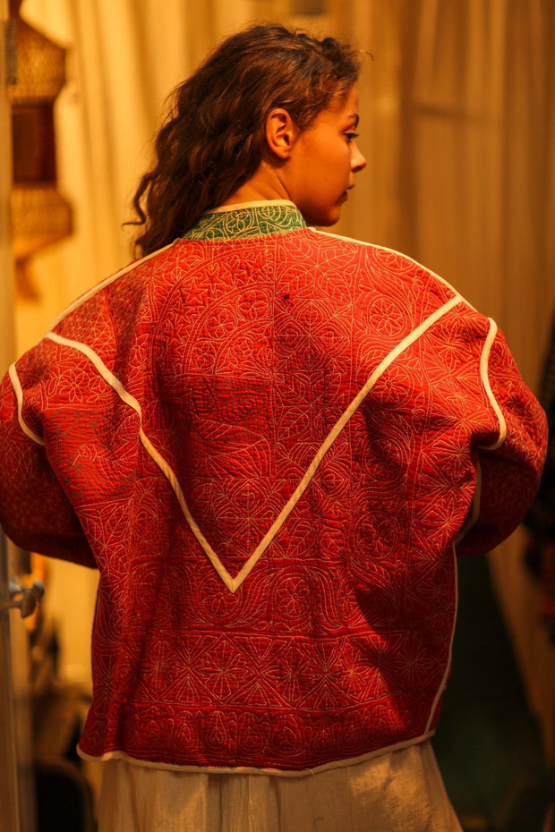 KANTHA JACKET QUEEN - sustainably made MOMO NEW YORK sustainable clothing, coatandjacket slow fashion