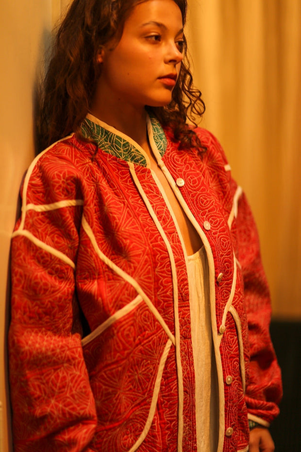 KANTHA JACKET QUEEN - sustainably made MOMO NEW YORK sustainable clothing, coatandjacket slow fashion