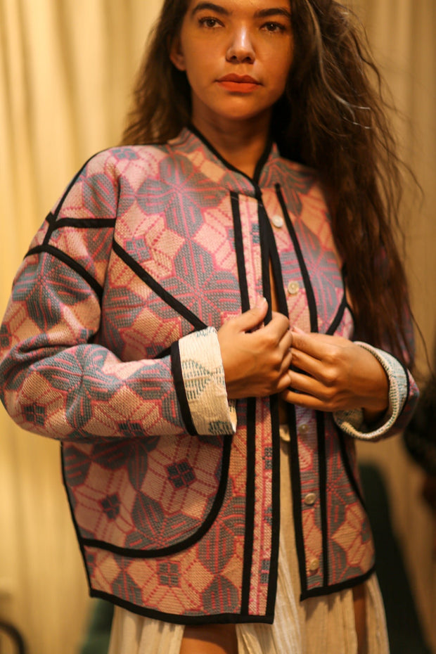 KANTHA JACKET RUBY - sustainably made MOMO NEW YORK sustainable clothing, coatandjacket slow fashion