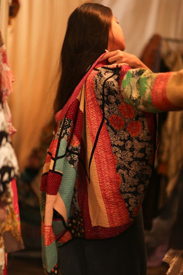 KANTHA JACKET ZINAS - sustainably made MOMO NEW YORK sustainable clothing, coatandjacket slow fashion