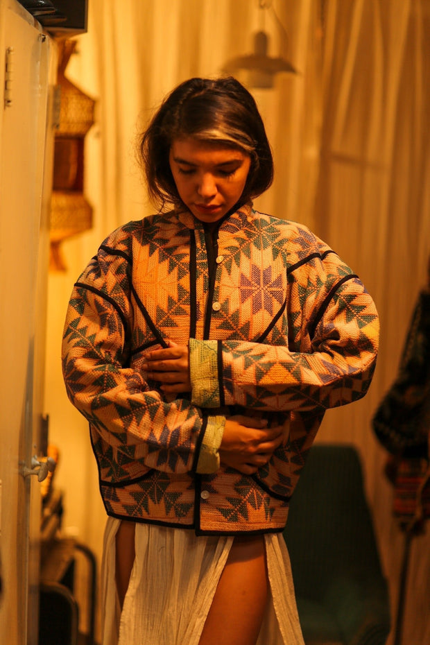 KANTHA KIMBERLY JACKET - sustainably made MOMO NEW YORK sustainable clothing, coatandjacket slow fashion
