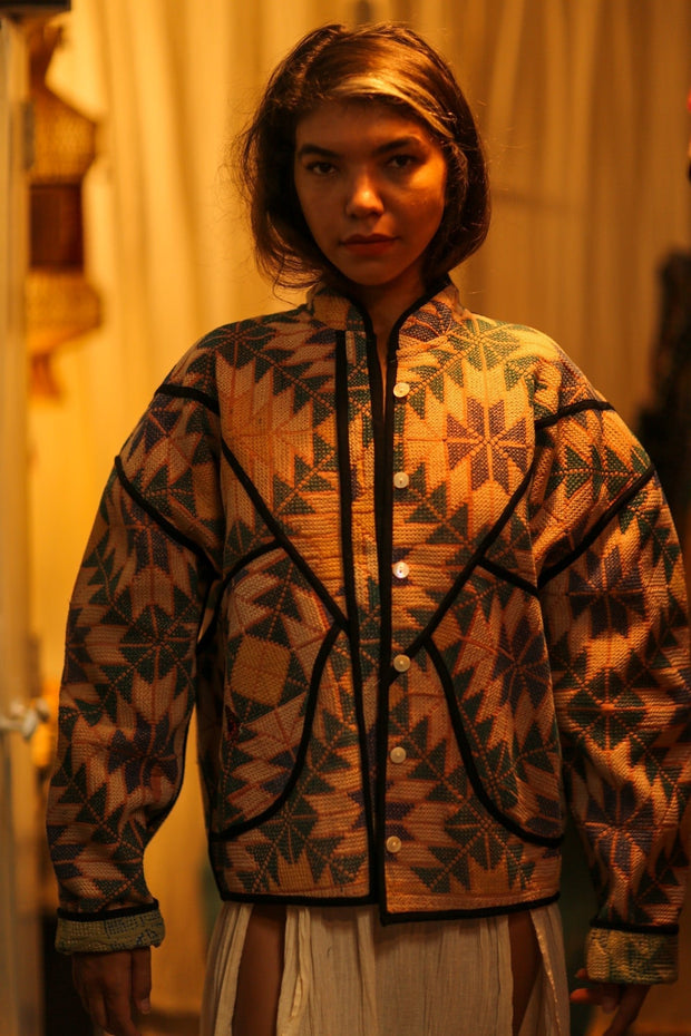 KANTHA KIMBERLY JACKET - sustainably made MOMO NEW YORK sustainable clothing, coatandjacket slow fashion