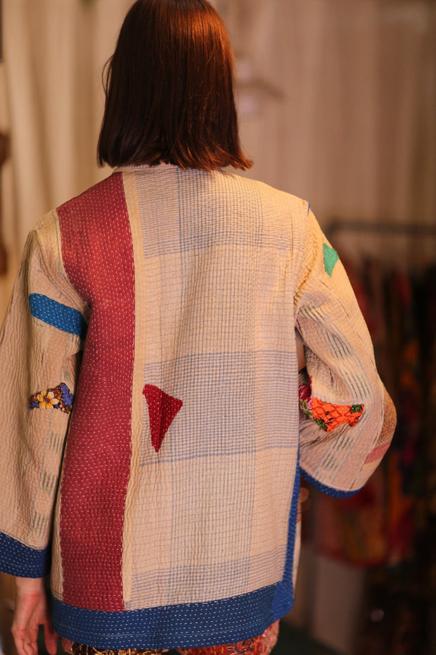KANTHA KIMONO LAORIS - sustainably made MOMO NEW YORK sustainable clothing, kantha slow fashion
