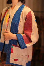 KANTHA KIMONO LAORIS - sustainably made MOMO NEW YORK sustainable clothing, kantha slow fashion