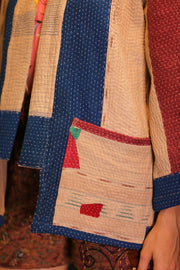 KANTHA KIMONO LAORIS - sustainably made MOMO NEW YORK sustainable clothing, kantha slow fashion