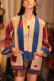 KANTHA KIMONO LAORIS - sustainably made MOMO NEW YORK sustainable clothing, kantha slow fashion