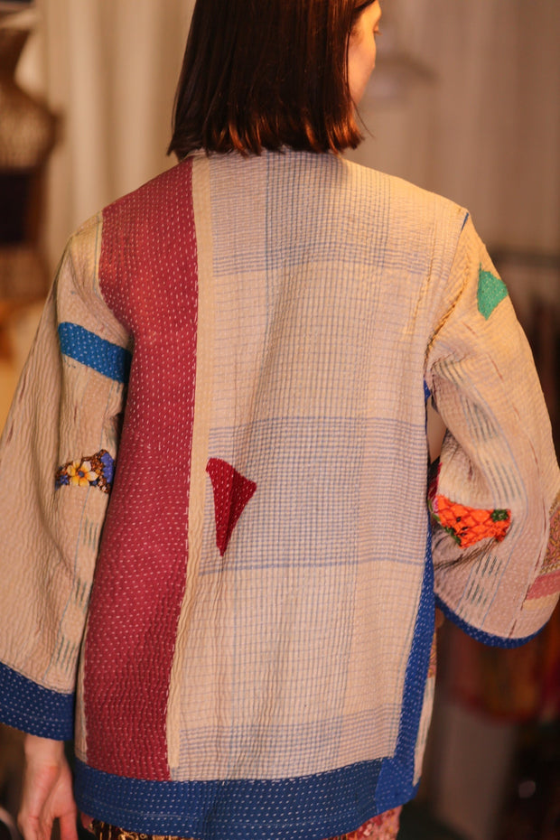 KANTHA KIMONO LAORIS - sustainably made MOMO NEW YORK sustainable clothing, kantha slow fashion