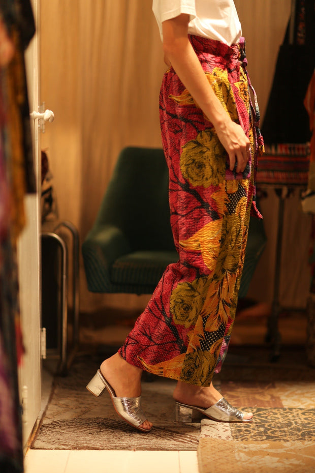 KANTHA PANTS LENA YAELIN - sustainably made MOMO NEW YORK sustainable clothing, embroidered slow fashion
