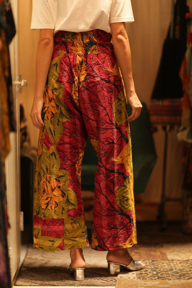 KANTHA PANTS LENA YAELIN - sustainably made MOMO NEW YORK sustainable clothing, embroidered slow fashion