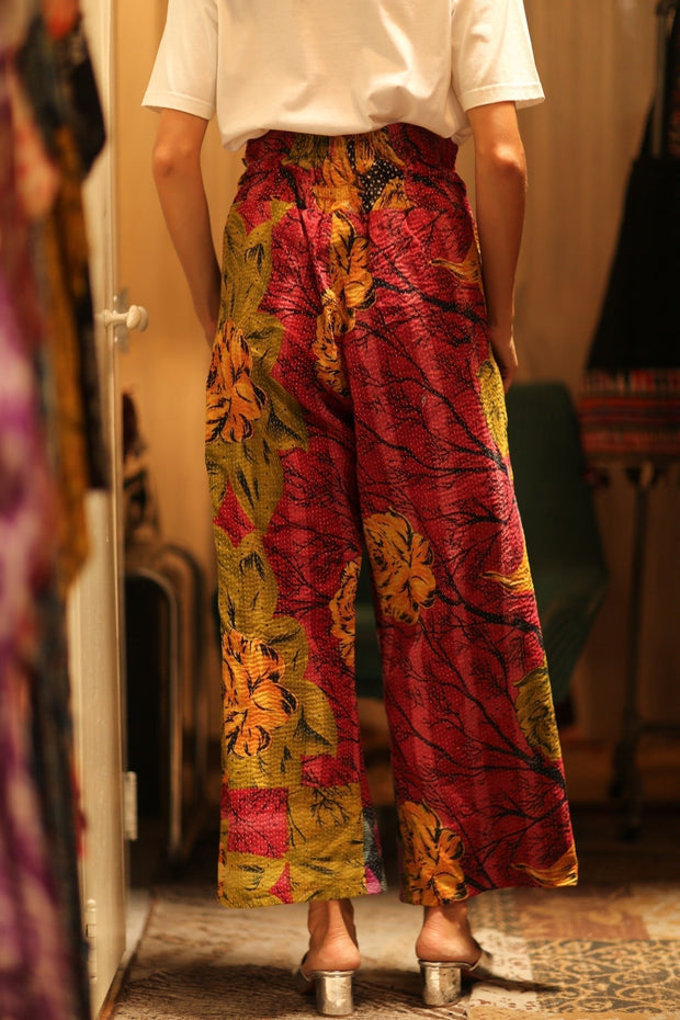 KANTHA PANTS LENA YAELIN - sustainably made MOMO NEW YORK sustainable clothing, embroidered slow fashion