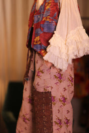 KANTHA TROUSERS LENA GUSTIN - sustainably made MOMO NEW YORK sustainable clothing, kantha slow fashion