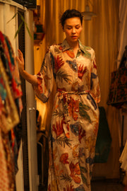 LEAF BUTTON DOWN DRESS RUTH - sustainably made MOMO NEW YORK sustainable clothing, dress slow fashion