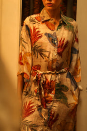 LEAF BUTTON DOWN DRESS RUTH - sustainably made MOMO NEW YORK sustainable clothing, dress slow fashion