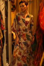 LEAF BUTTON DOWN DRESS RUTH - sustainably made MOMO NEW YORK sustainable clothing, dress slow fashion