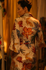 LEAF BUTTON DOWN DRESS RUTH - sustainably made MOMO NEW YORK sustainable clothing, dress slow fashion