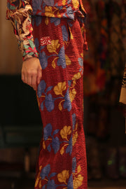 LENA KANTHA TROUSERS BERRIED - sustainably made MOMO NEW YORK sustainable clothing, new slow fashion