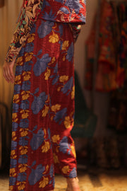 LENA KANTHA TROUSERS BERRIED - sustainably made MOMO NEW YORK sustainable clothing, new slow fashion