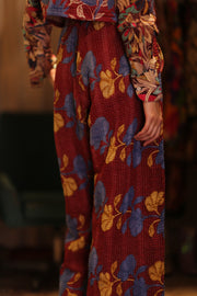 LENA KANTHA TROUSERS BERRIED - sustainably made MOMO NEW YORK sustainable clothing, new slow fashion
