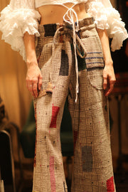 LENA KANTHA TROUSERS MONDRIAN - sustainably made MOMO NEW YORK sustainable clothing, embroidered slow fashion