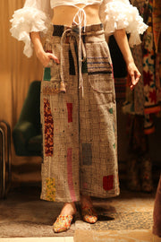 LENA KANTHA TROUSERS MONDRIAN - sustainably made MOMO NEW YORK sustainable clothing, embroidered slow fashion