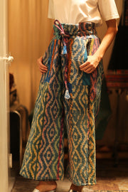 LENA KANTHA TROUSERS RAINBOW - sustainably made MOMO NEW YORK sustainable clothing, embroidered slow fashion