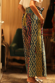 LENA KANTHA TROUSERS RAINBOW - sustainably made MOMO NEW YORK sustainable clothing, embroidered slow fashion