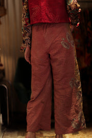 LENA KANTHA TROUSERS STRAWBERRY - sustainably made MOMO NEW YORK sustainable clothing, slow fashion