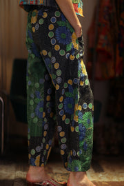 LENA KANTHA TROUSERS SUNFLOWER - sustainably made MOMO NEW YORK sustainable clothing, embroidered slow fashion