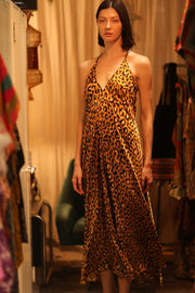LEO PRINT DRESS HANNAH - sustainably made MOMO NEW YORK sustainable clothing, dress slow fashion