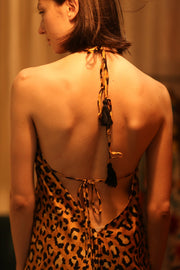 LEO PRINT DRESS HANNAH - sustainably made MOMO NEW YORK sustainable clothing, dress slow fashion