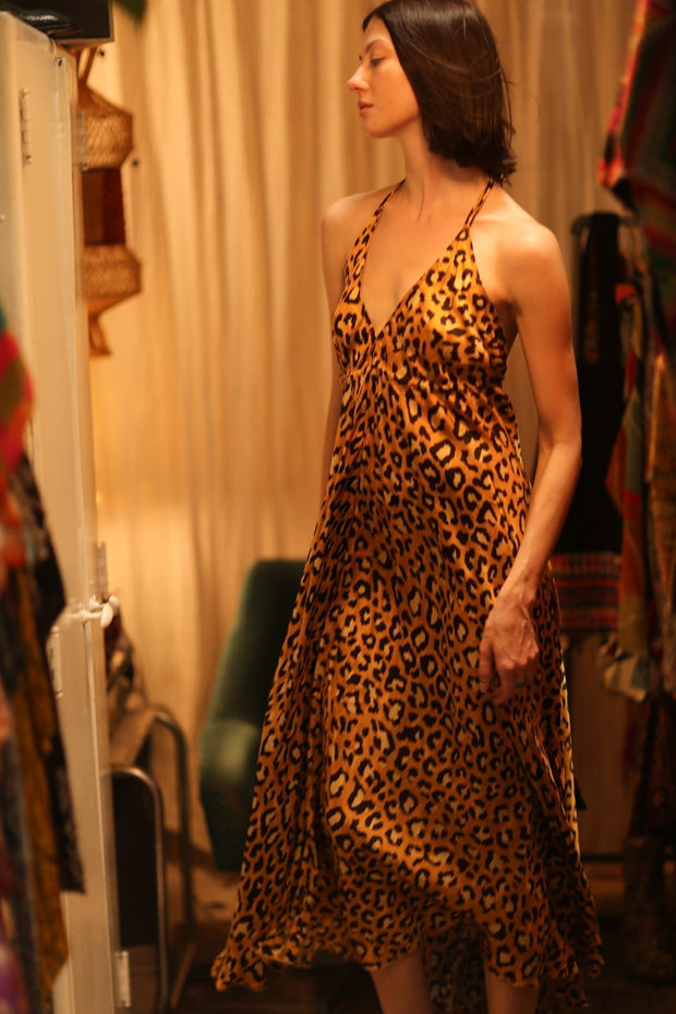 LEO PRINT DRESS HANNAH - sustainably made MOMO NEW YORK sustainable clothing, dress slow fashion