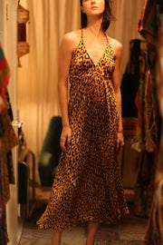 LEO PRINT DRESS HANNAH - sustainably made MOMO NEW YORK sustainable clothing, dress slow fashion