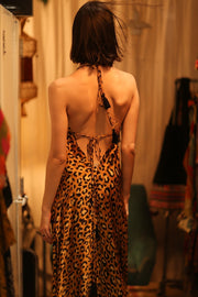 LEO PRINT DRESS HANNAH - sustainably made MOMO NEW YORK sustainable clothing, dress slow fashion