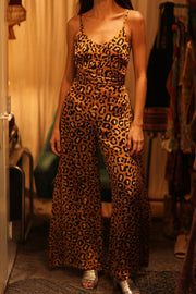 LEO PRINT SILK JUMPSUIT NEIS - sustainably made MOMO NEW YORK sustainable clothing, jumpsuit slow fashion