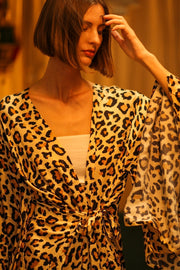 LEO PRINT XXL SILK KIMONO PINA - sustainably made MOMO NEW YORK sustainable clothing, bestseller slow fashion