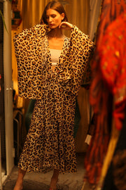 LEO PRINT XXL SILK KIMONO PINA - sustainably made MOMO NEW YORK sustainable clothing, bestseller slow fashion