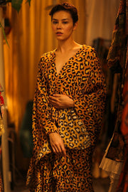 LEO PRINT XXL WING KIMONO PINA - sustainably made MOMO NEW YORK sustainable clothing, bestseller slow fashion