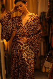 LEO PRINT XXL WING KIMONO PINA - sustainably made MOMO NEW YORK sustainable clothing, bestseller slow fashion