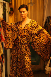 LEO PRINT XXL WING KIMONO PINA - sustainably made MOMO NEW YORK sustainable clothing, bestseller slow fashion