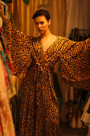 LEO PRINT XXL WING KIMONO PINA - sustainably made MOMO NEW YORK sustainable clothing, bestseller slow fashion