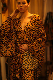 LEO PRINT XXL WING KIMONO PINA - sustainably made MOMO NEW YORK sustainable clothing, bestseller slow fashion