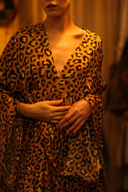 LEO PRINT XXL WING KIMONO PINA - sustainably made MOMO NEW YORK sustainable clothing, bestseller slow fashion